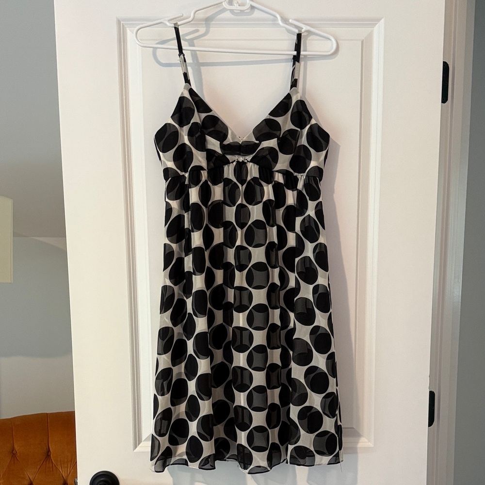 INC International Concepts Black and White Geometric Mini Dress